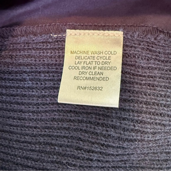 Peace of Cloth Cotton/Cashmere Navy Top, Size L - Picture 6 of 9